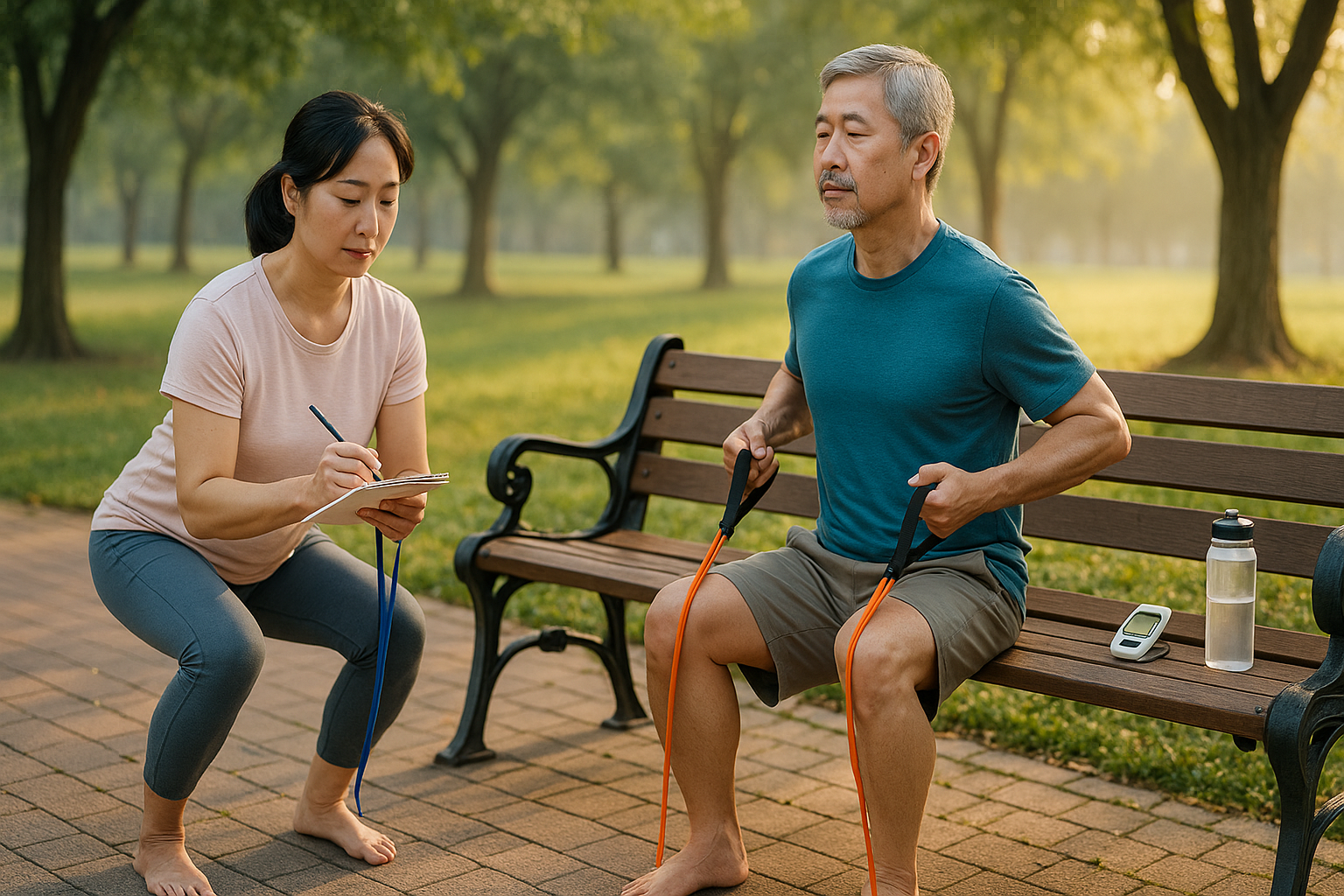 혈당을 기록과 운동 병행