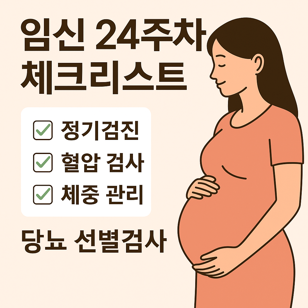 임신 24주차 검사 및 당뇨 선별검사 체크리스트
