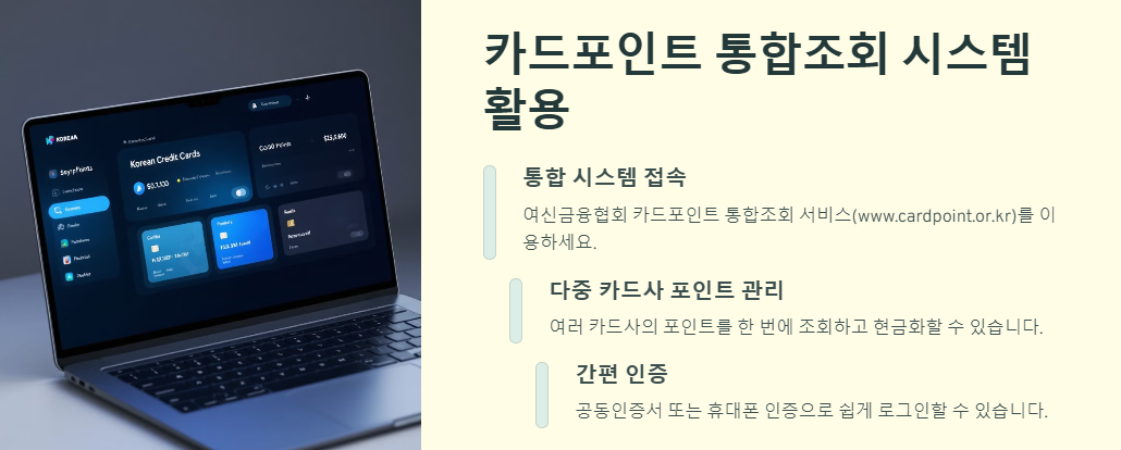카드포인트 현금화방법: 운영사,방법(통합조회,앱이용),주의사항