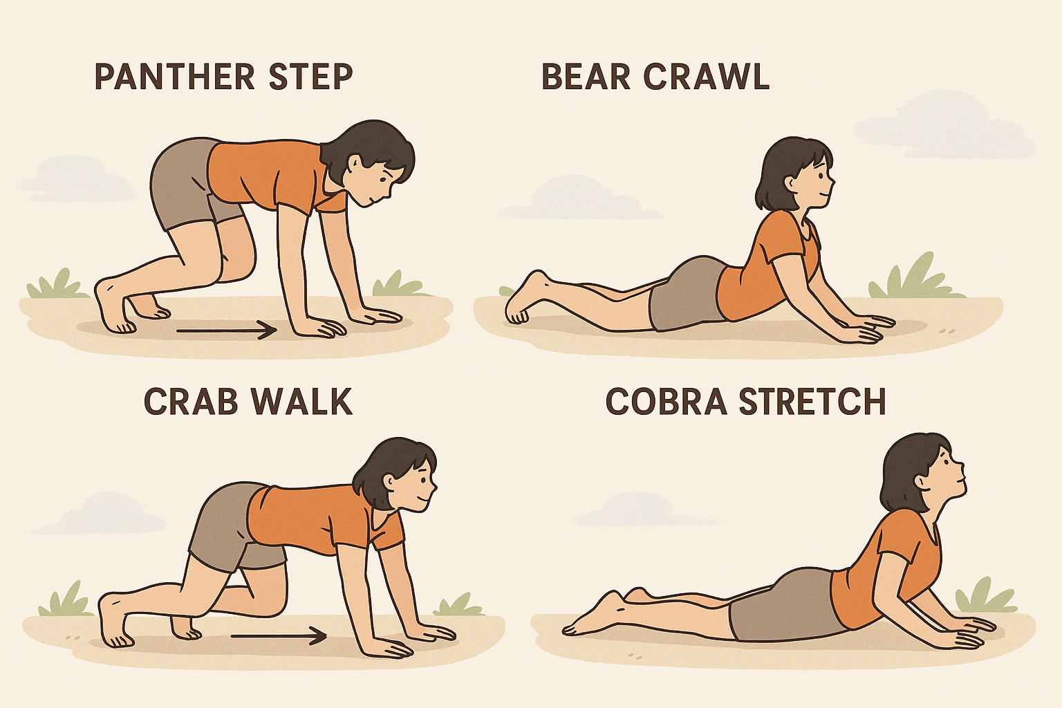 15분이면 충분한 애니멀 무브 루틴 &ndash; 크랩 워크와 동물의 움직임으로 전신을 깨우다
