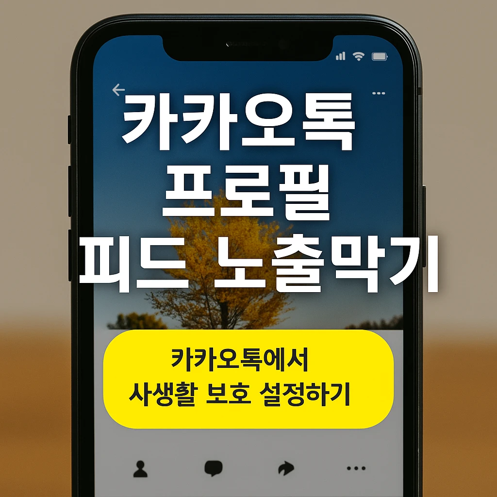 카카오톡 프로필 업데이트 공유 해제