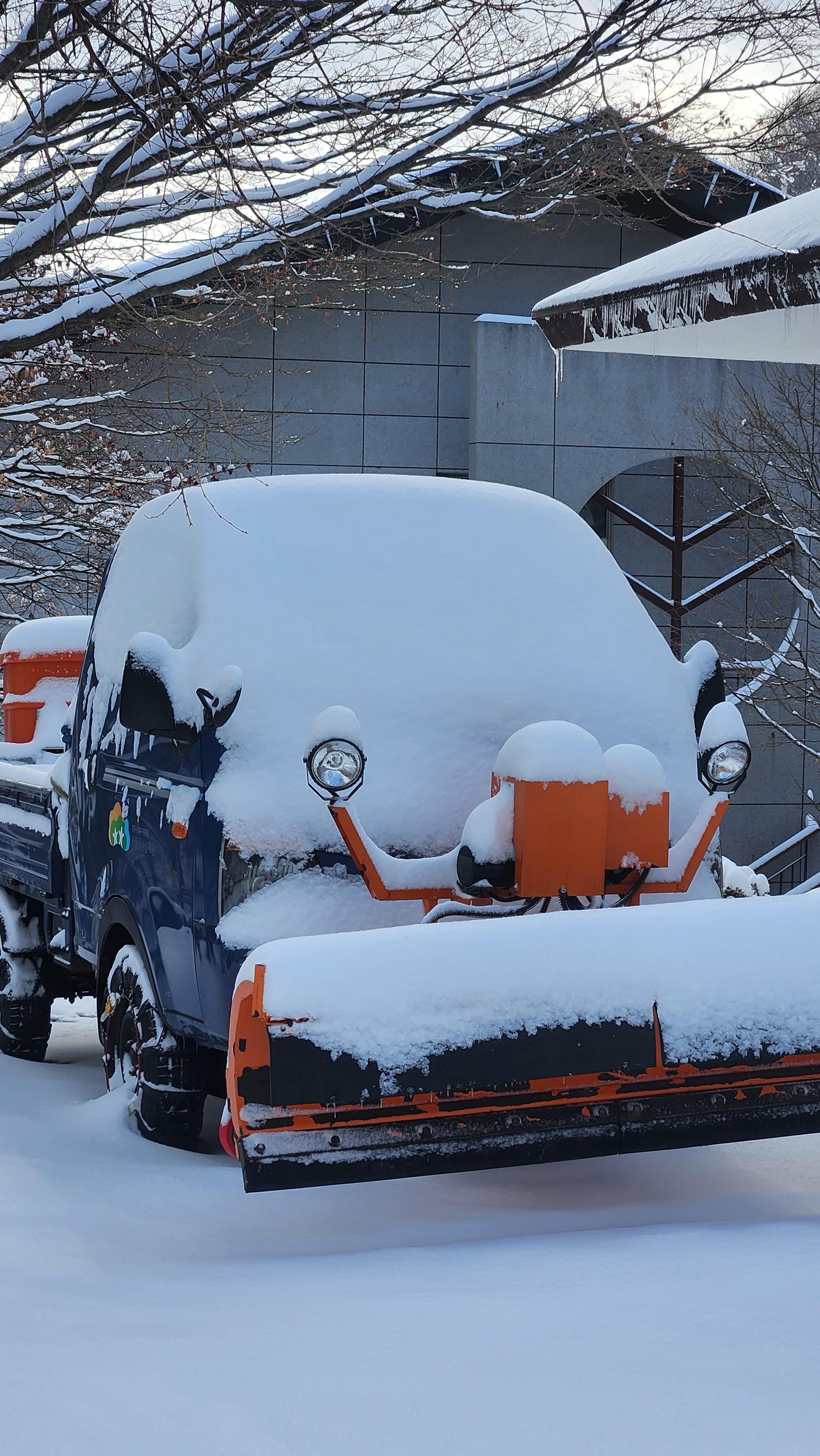 장성숲체원 자체 보유 제설차