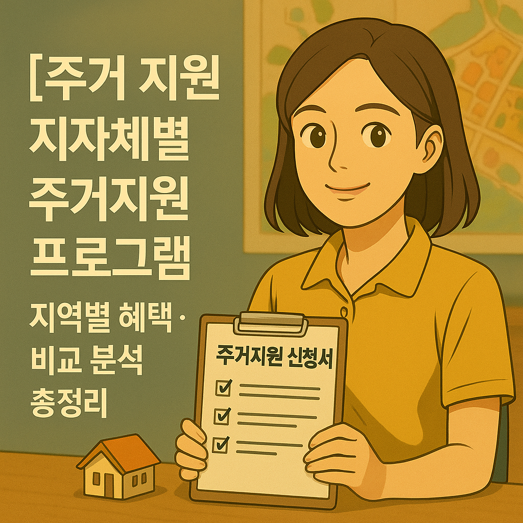 [주거 지원] 지자체별 주거지원 프로그램 ｜ 지역별 혜택&middot;비교 분석 총정리