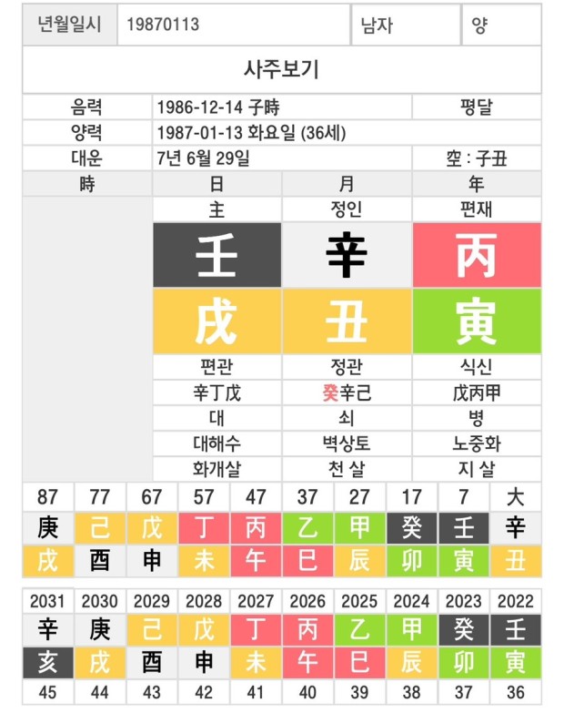 이승기-사주