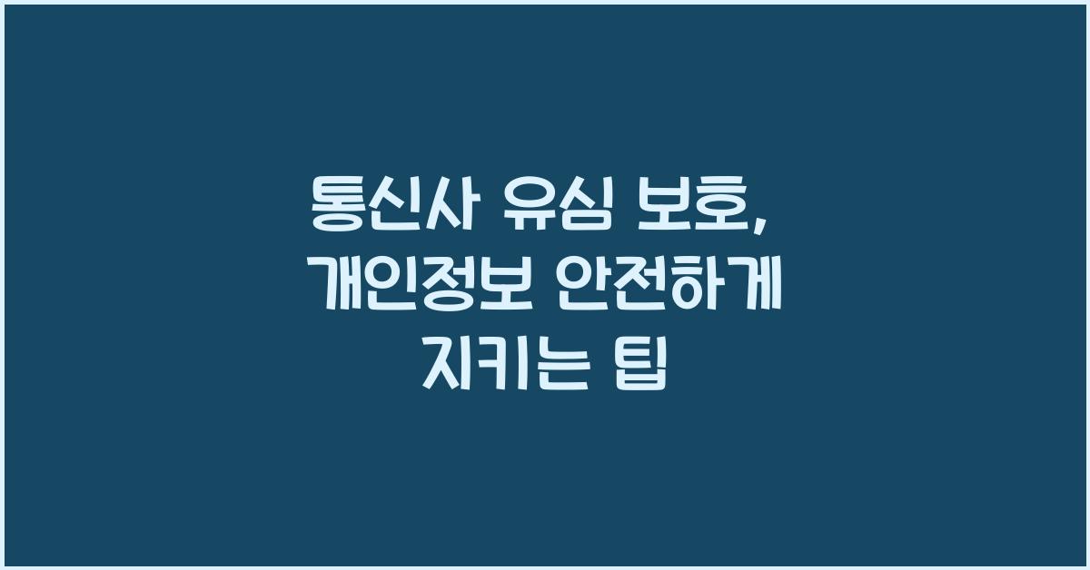 통신사 유심 보호