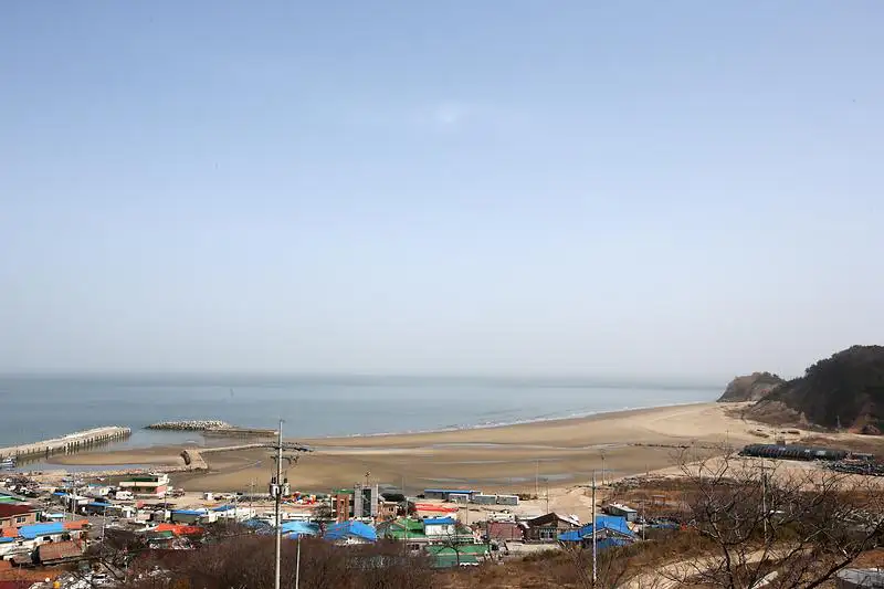 대청도 옥죽도 해변 전경