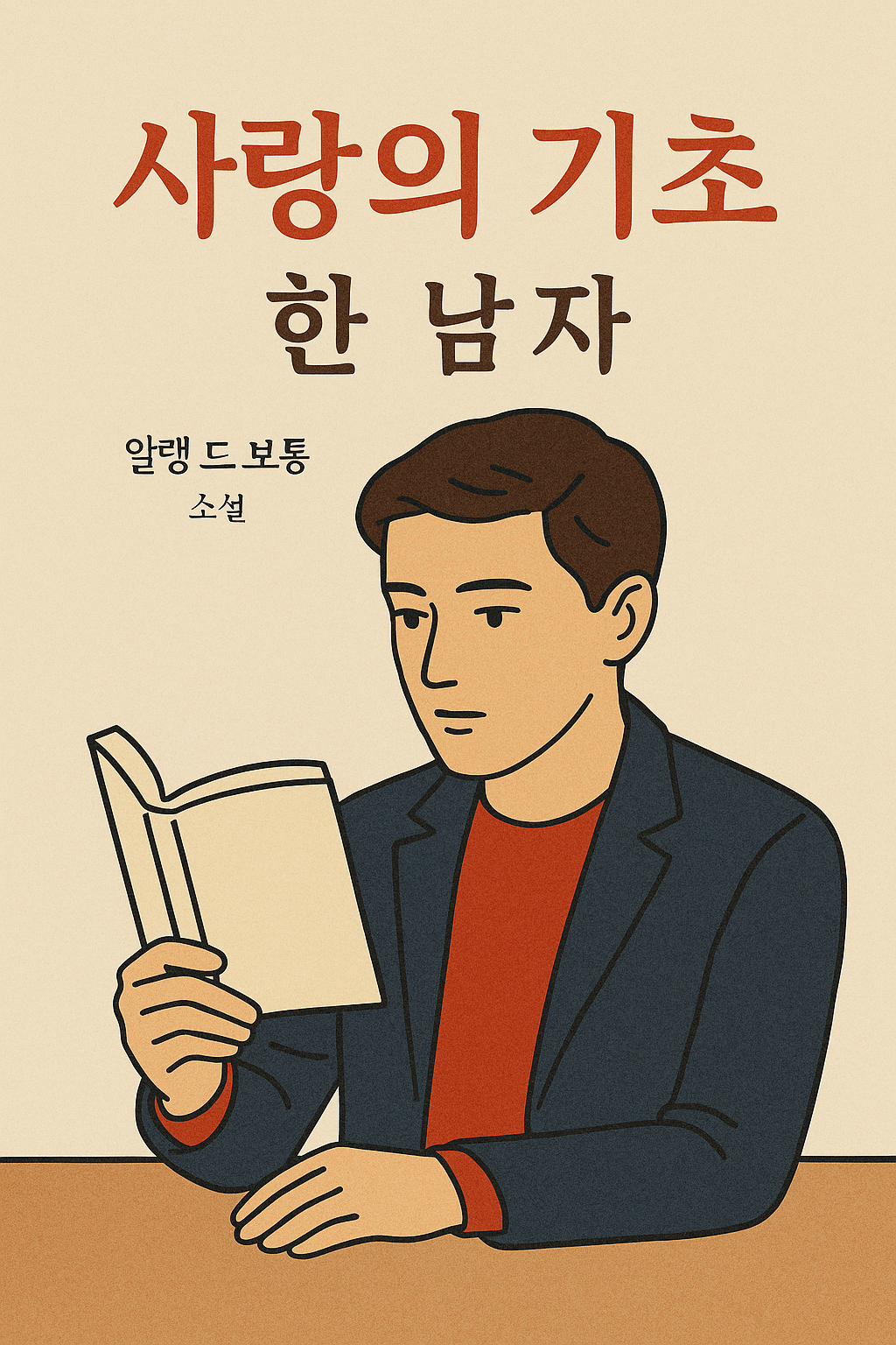 사랑의기초 한남자문구와 독서하는남성이미지