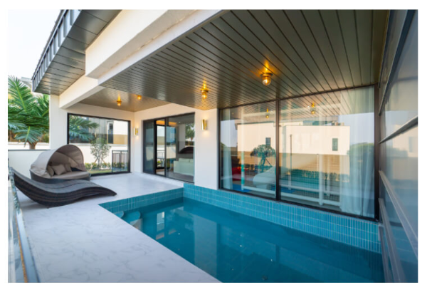 여수 블루망고 풀빌라룸 테라스 수영장