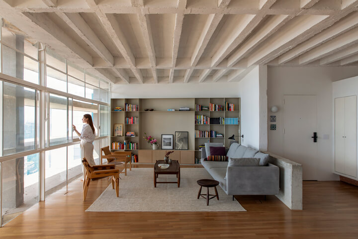 아파트-거실-서재형-인테리어-리모델링