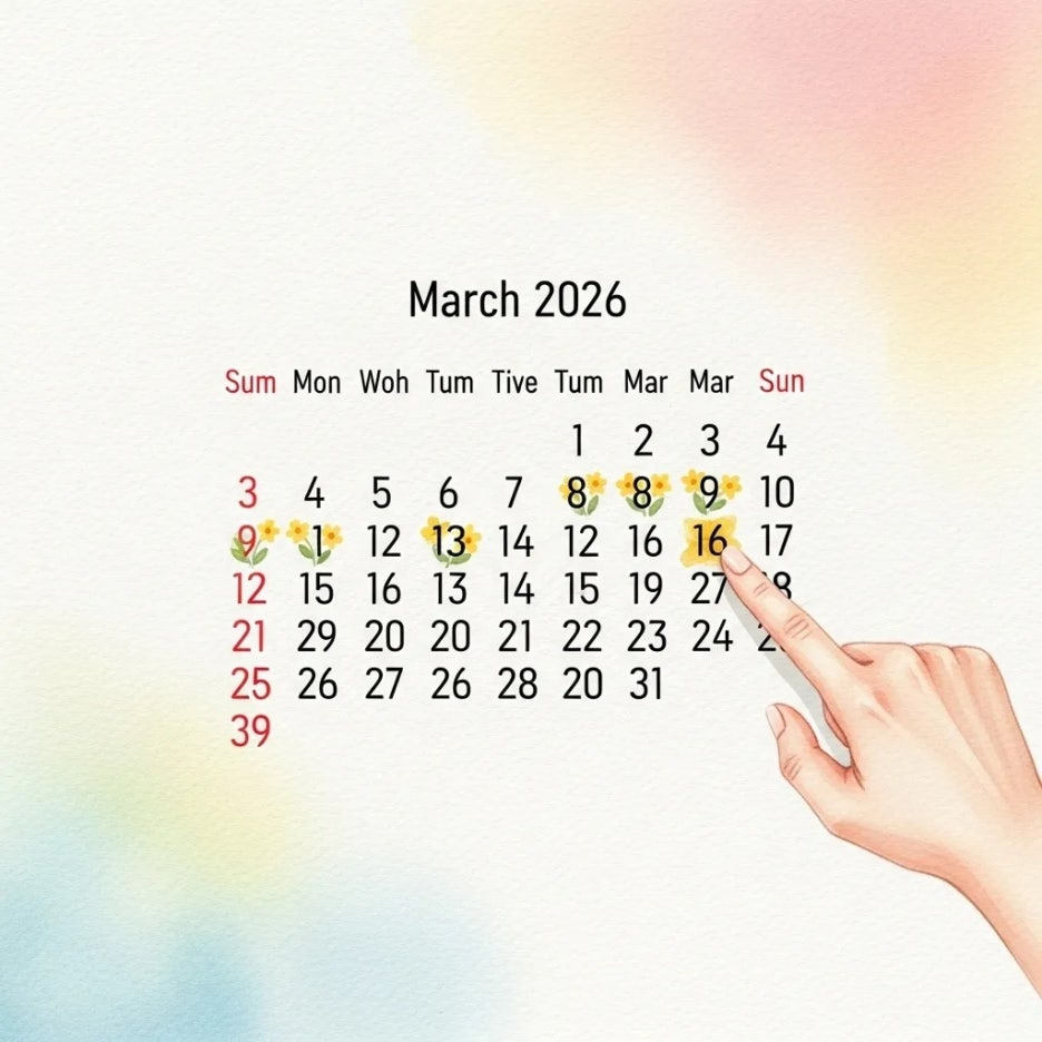 2026년 3월 축제 일정이 표시된 달력