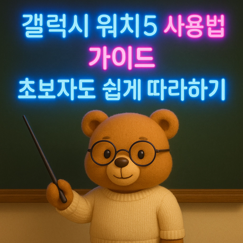 갤럭시 워치5 사용법 가이드 초보자도 쉽게 따라하기