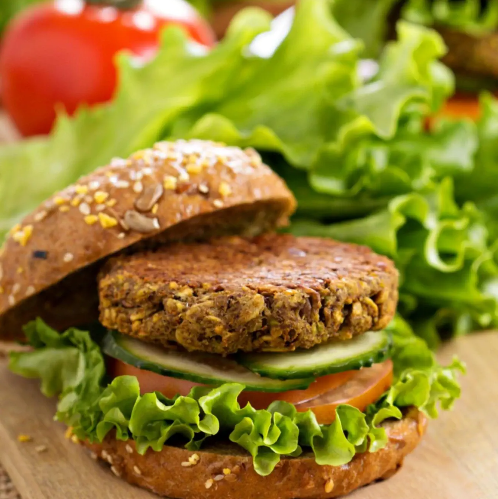 비욘드 미트 패티로 만든 햄버거
