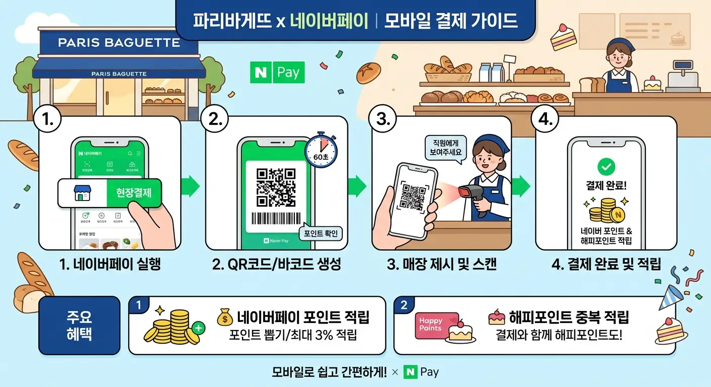 파리바게뜨 네이버페이 결제 가이드:모바일 사용법부터 혜택까지