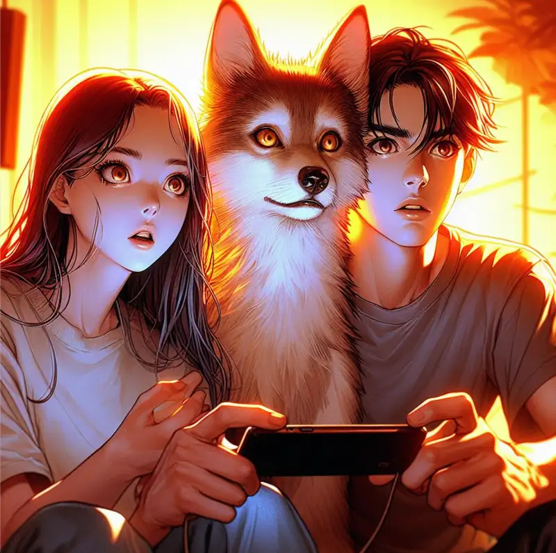 왓챠-ott-콘텐츠를-시청하는-커플의-모습