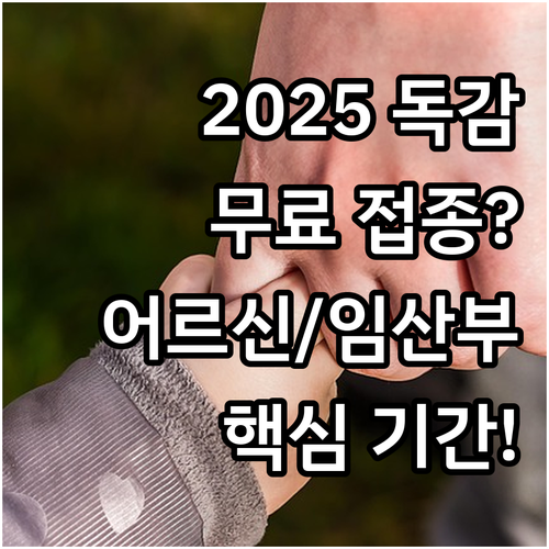 어린이 임신부 어르신 2025 독감 ..