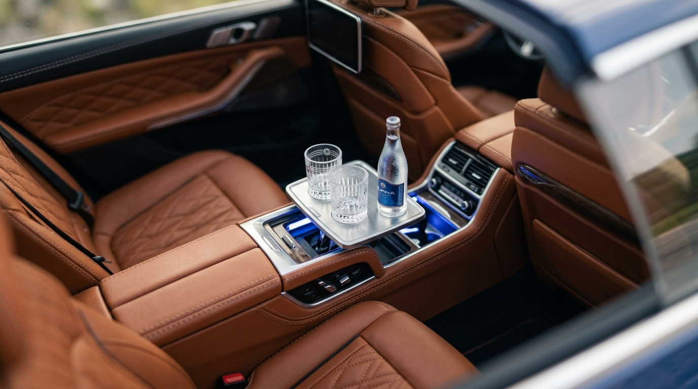 BMW 알피나 비전 콘셉트카 실내 크리스털 잔 디테일