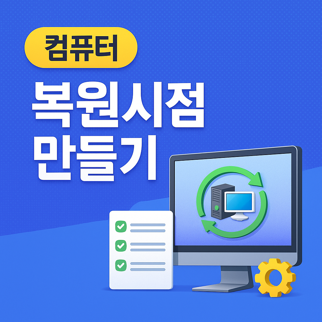 컴퓨터 복원시점 만들기