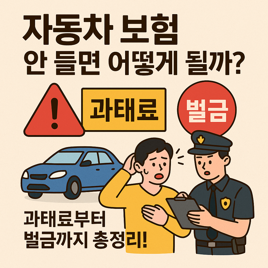 자동차 의무보험 미가입 무보험 운행 시 처벌과 과태료는 이렇게 달라집니다!