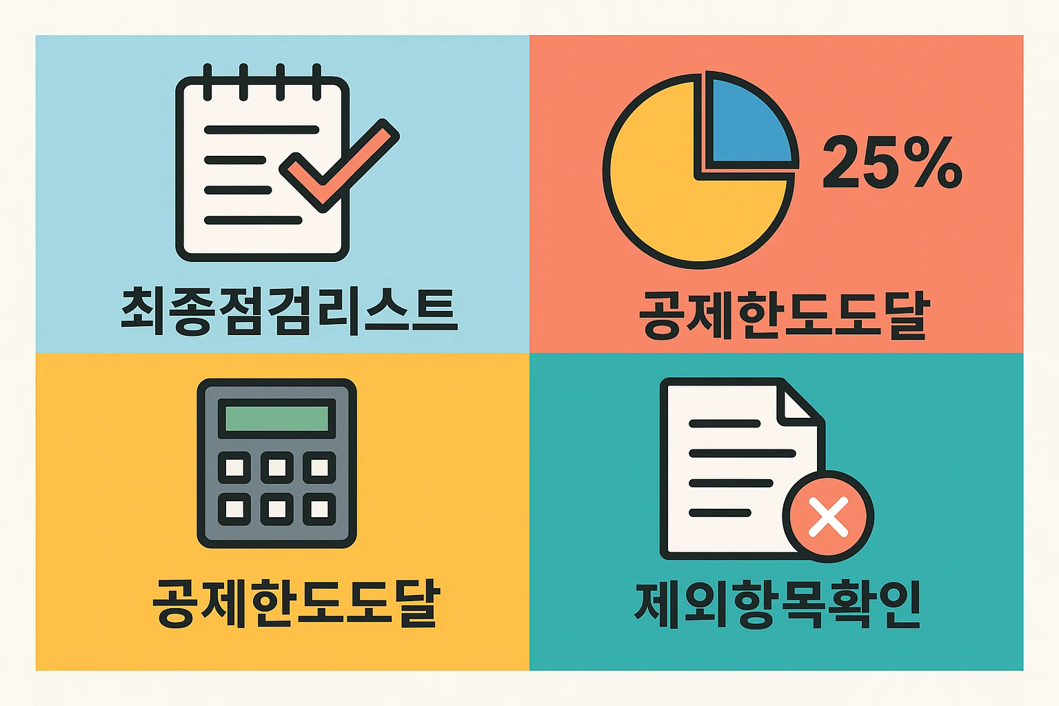 공제한도 도달 여부, 제외항목 확인, 추가 공제 점검 등 신용카드 연말정산 마무리 체크리스트 인포그래픽