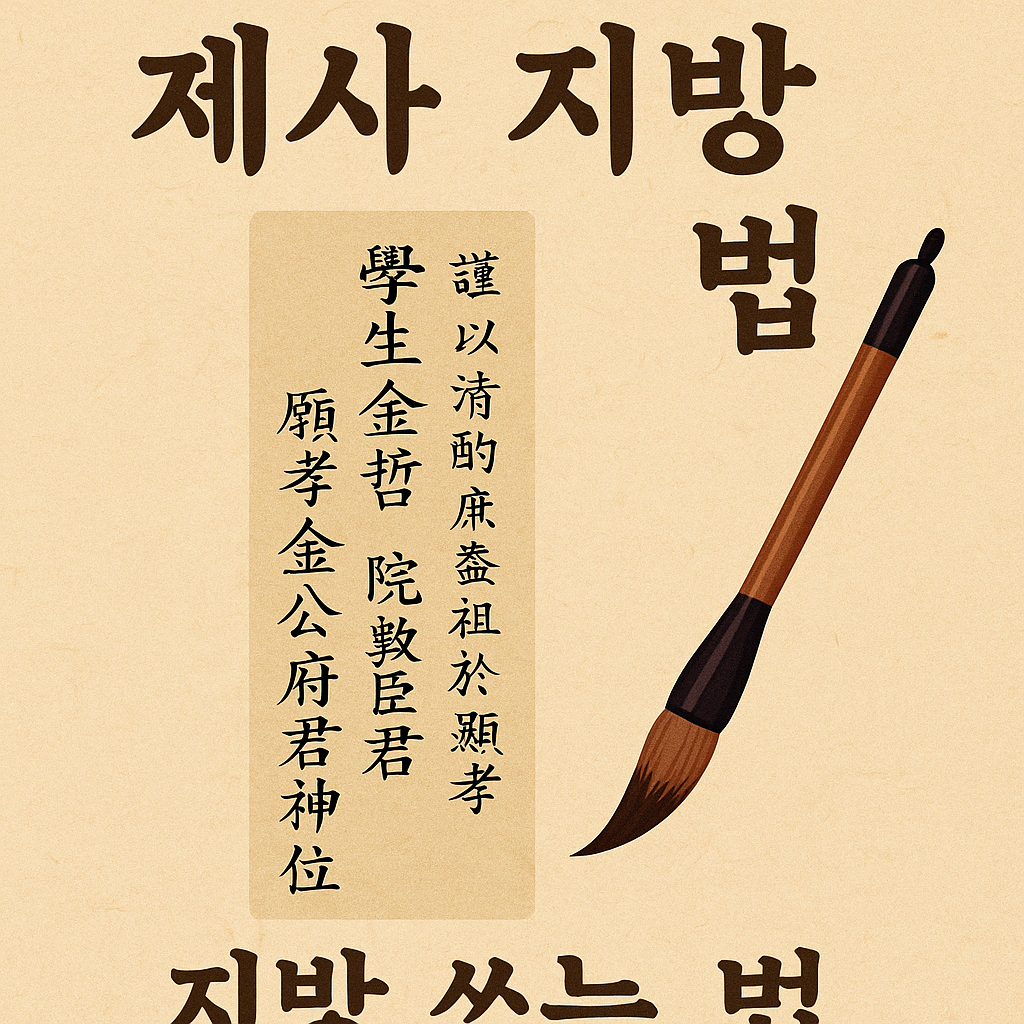 지방 쓰는 법