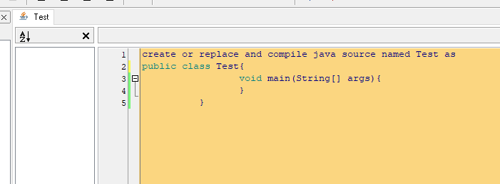 java import to oracle : Doing complie java in sql developer