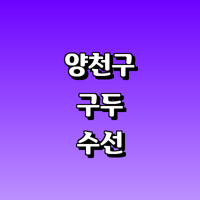 서울 양천구 구두수선