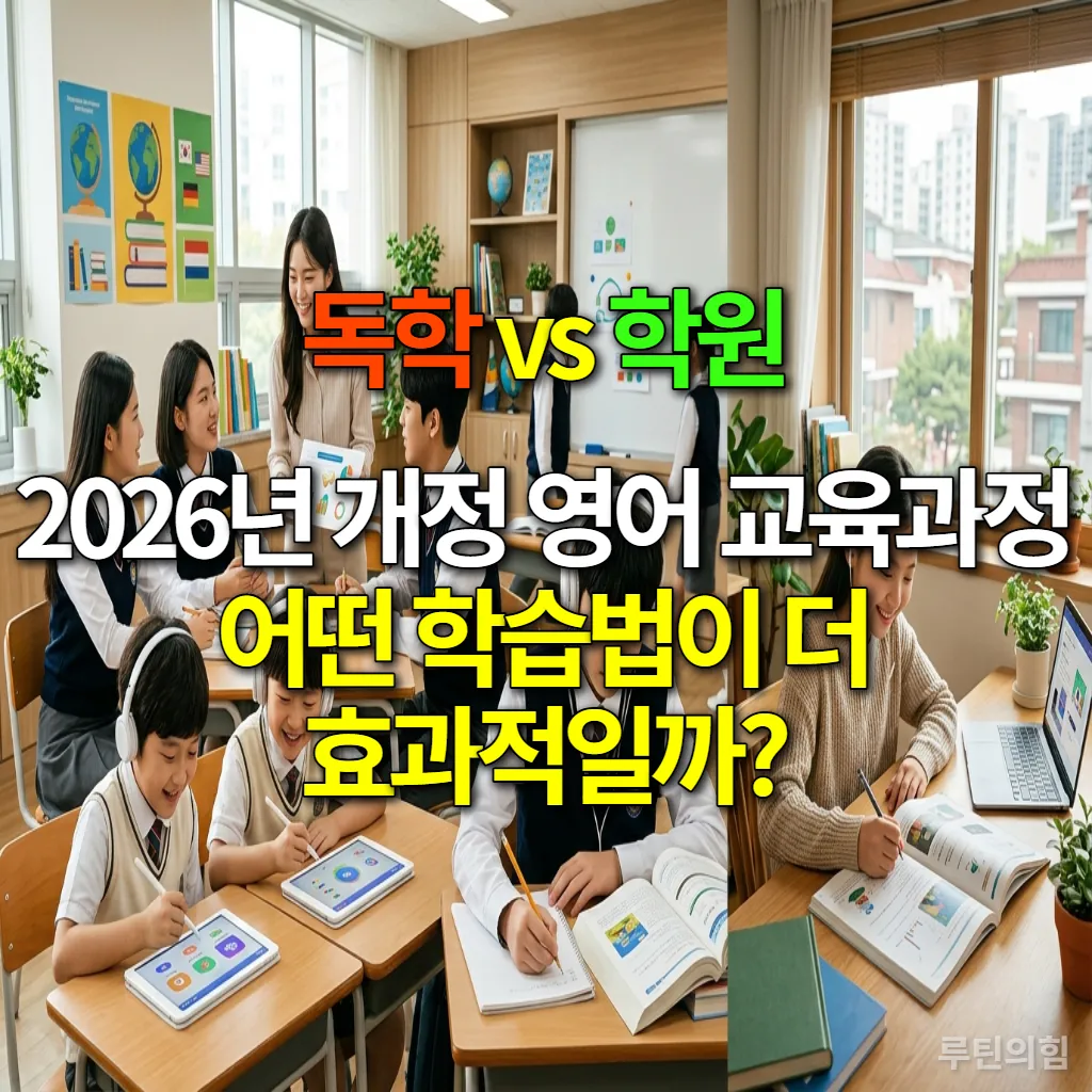 2026년 개정 영어 교육과정에 맞춰 독학과 학원 학습을 병행하며 영어 공부하는 한국 학생들
