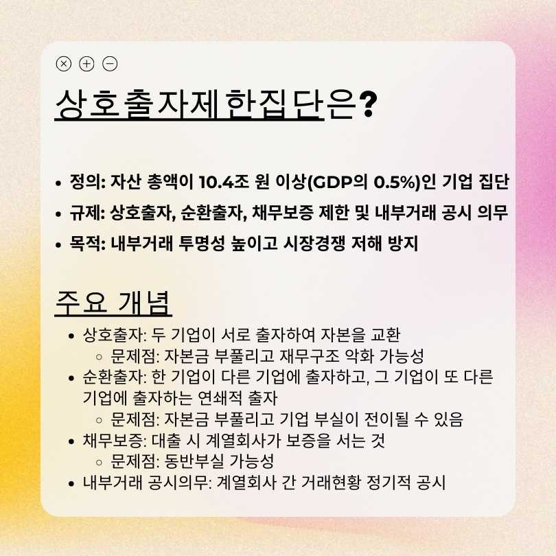 상호출자제한집단의 정의