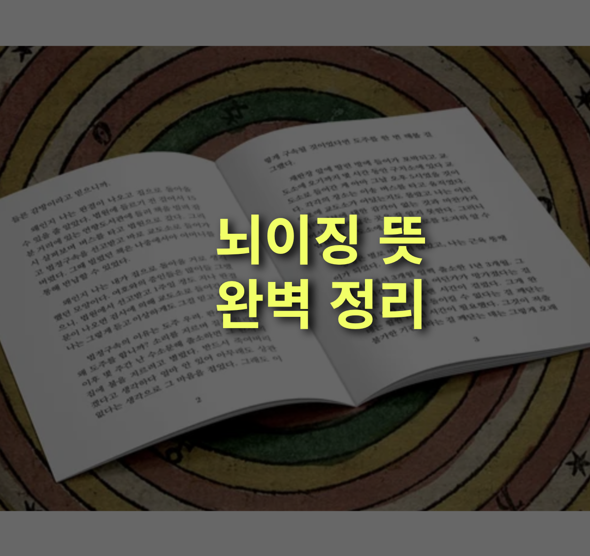 뇌이징이란? 정확한 뜻, 사례 알아보자.
