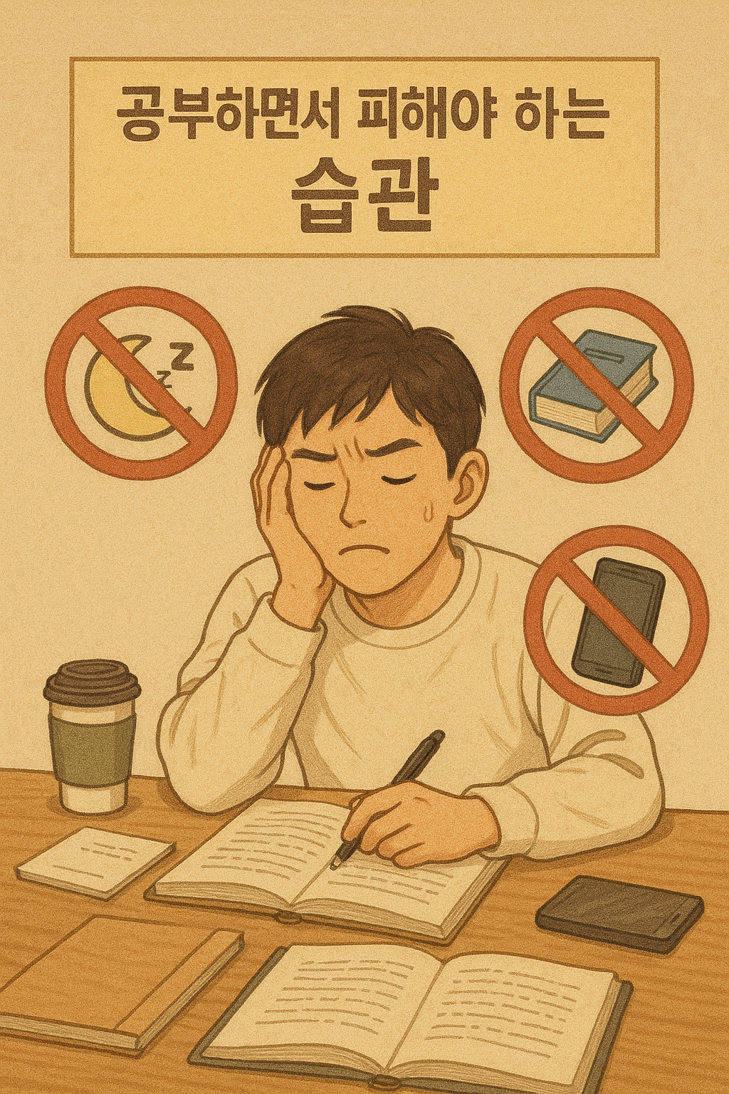 공부할 때 피해야 할 것들 때문에 다소 괴로운 학생