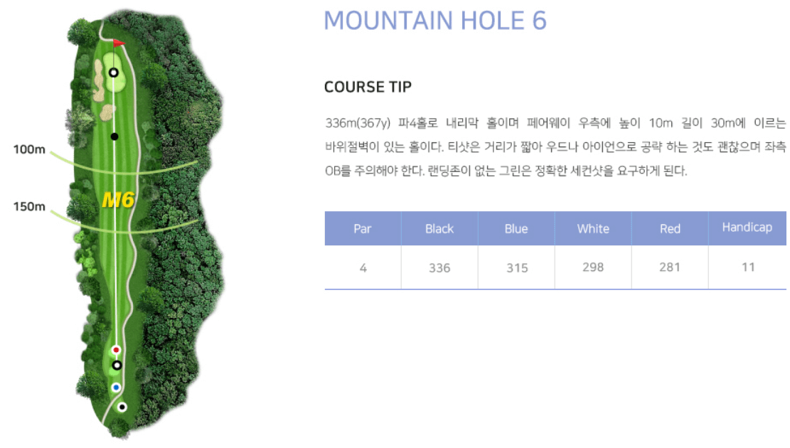 에덴블루 컨트리클럽 마운틴코스 6