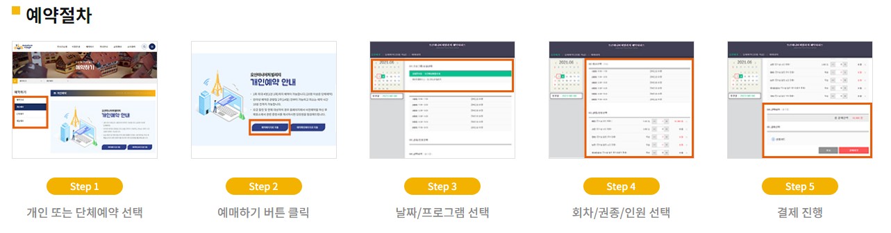 미니어처빌리지 예약 방법 사진