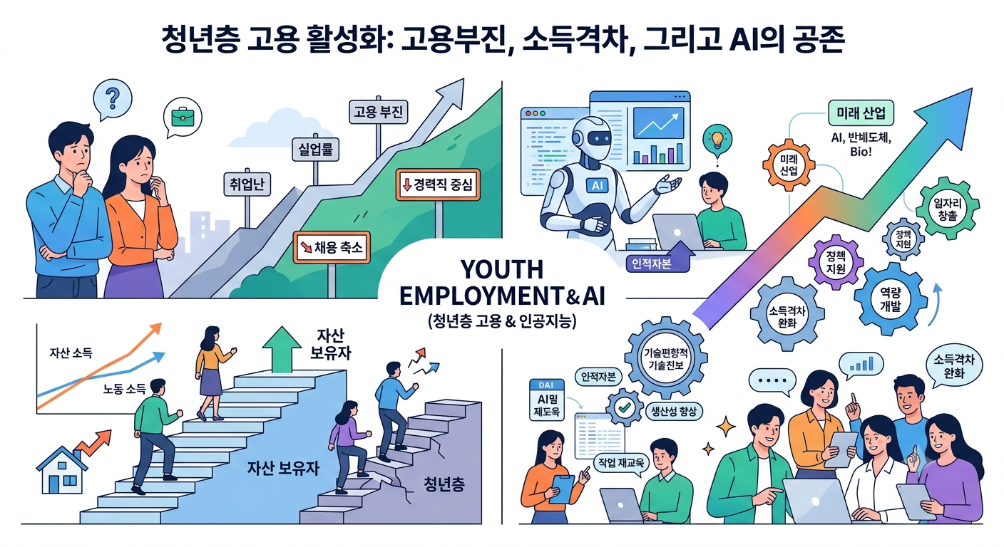 청년고용 (고용부진, 소득격차, 해결방안)