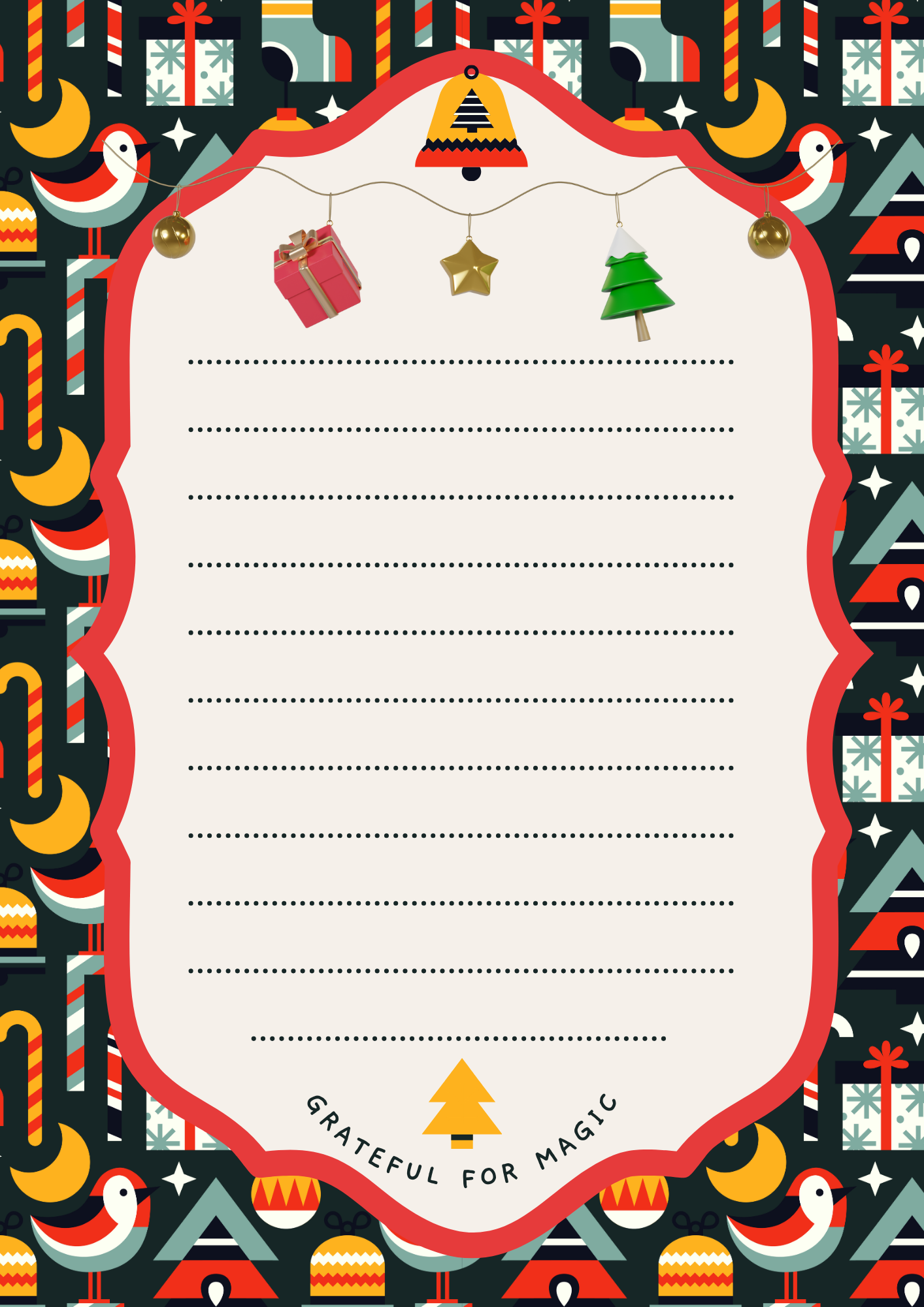 크리스마스 겨울 편지지 무료 다운로드 이미지 모음