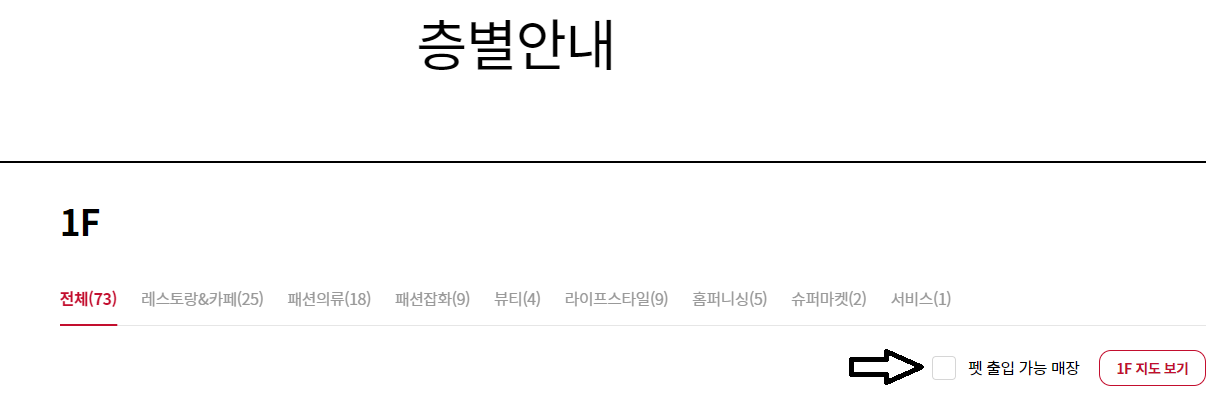 스타필드 수원 층별안내 층별안내