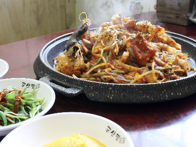 아구찜과 반찬