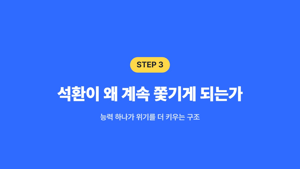 석환이 왜 계속 쫓기게 되는가 — 능력 하나가 위기를 더 키우는 구조