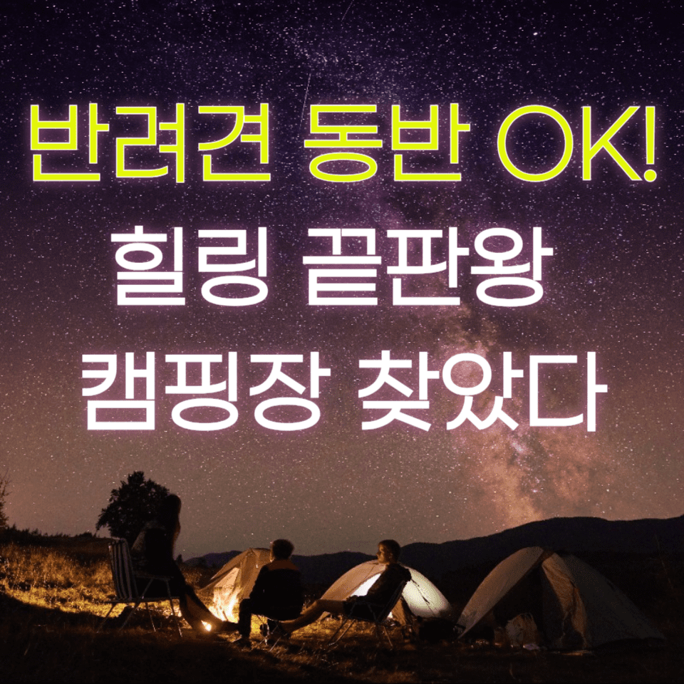 연천 해지개캠핑장 완벽 가이드
