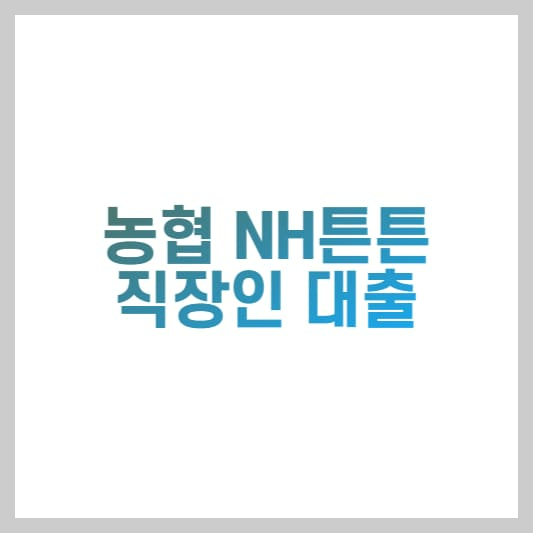농협 NH튼튼 직장인대출
