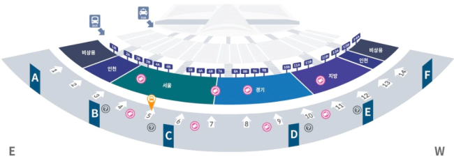 6005번 공항버스 승차장 1터미널