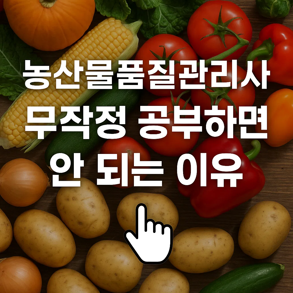 농산물품질관리사, 무작정 공부하면 안 되는 이유(+2025)