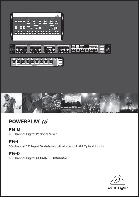 베링거 P16-M, P16-I, P16-D 매뉴얼