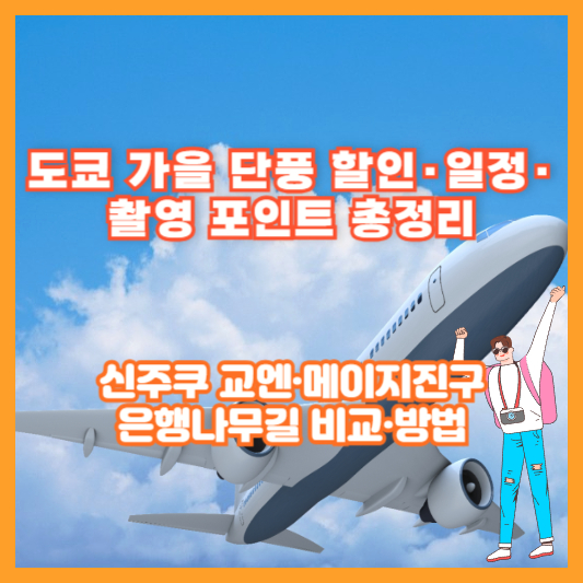 도쿄 가을 단풍 할인·일정·촬영 포인트 총정리 ❘ 신주쿠 교엔·메이지진구 은행나무길 비교·방법