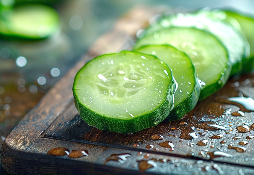 오이 썰어놓은 것