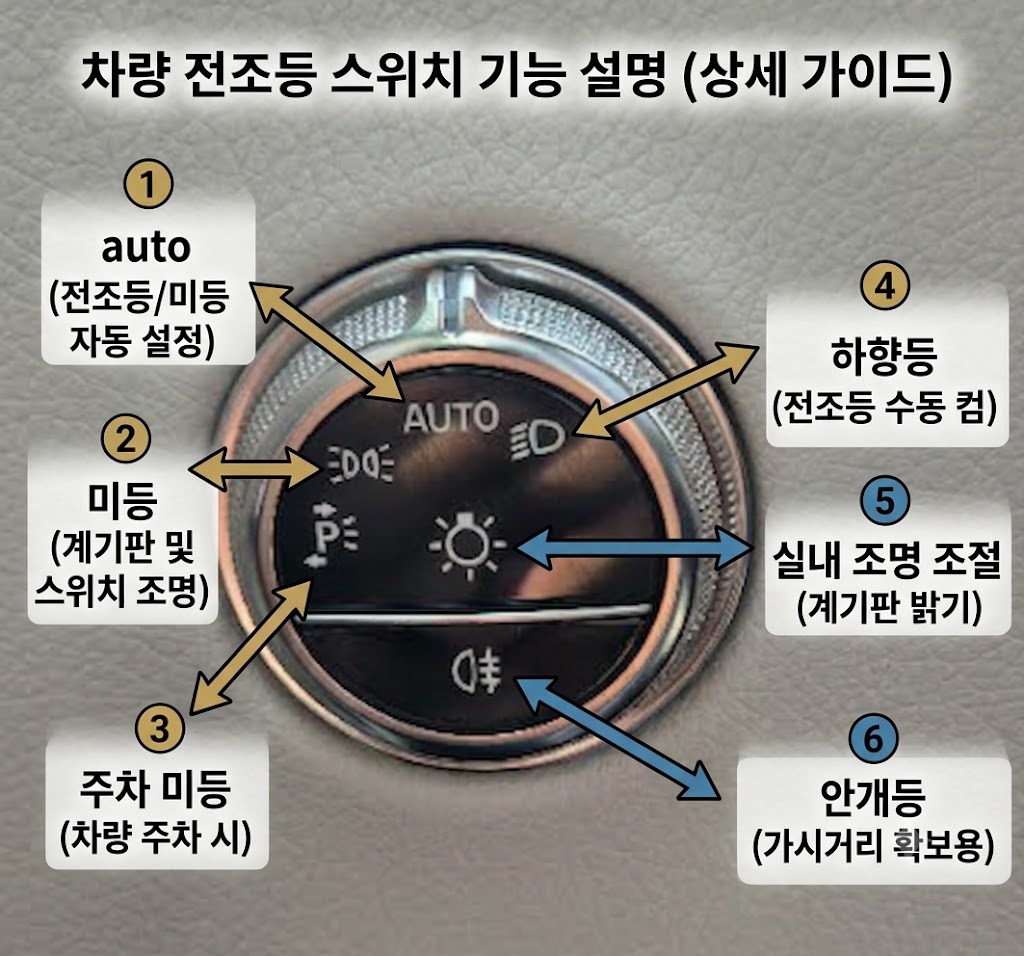 라이트 조절 스위치(다이얼)