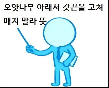 오얏나무 아래서 갓끈을 고쳐 매지 말라 뜻