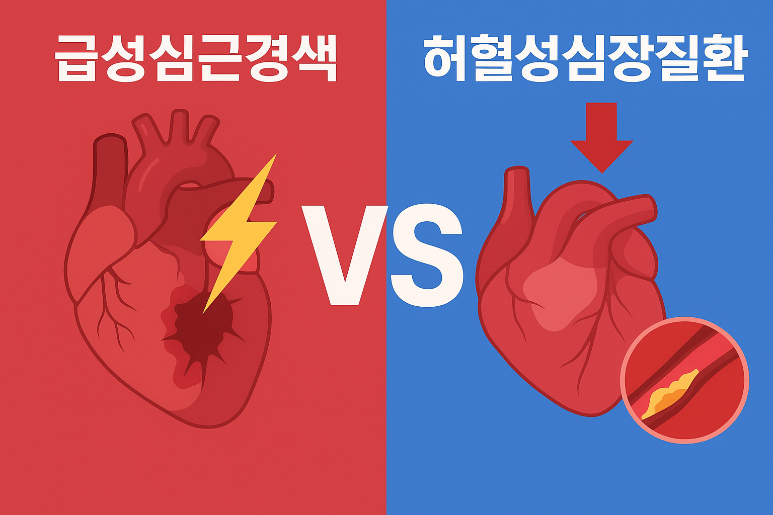 급성심근경색 vs 허혈성심장질환, 같은 병일까?