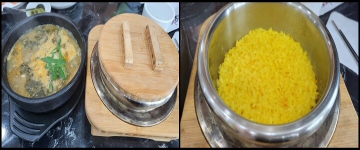 천안 하종률 황금추어탕 음식 - 추어탕과 강황(울금)돌솥밥