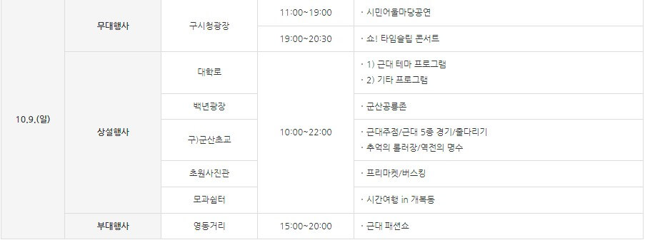 군산시간여행축제