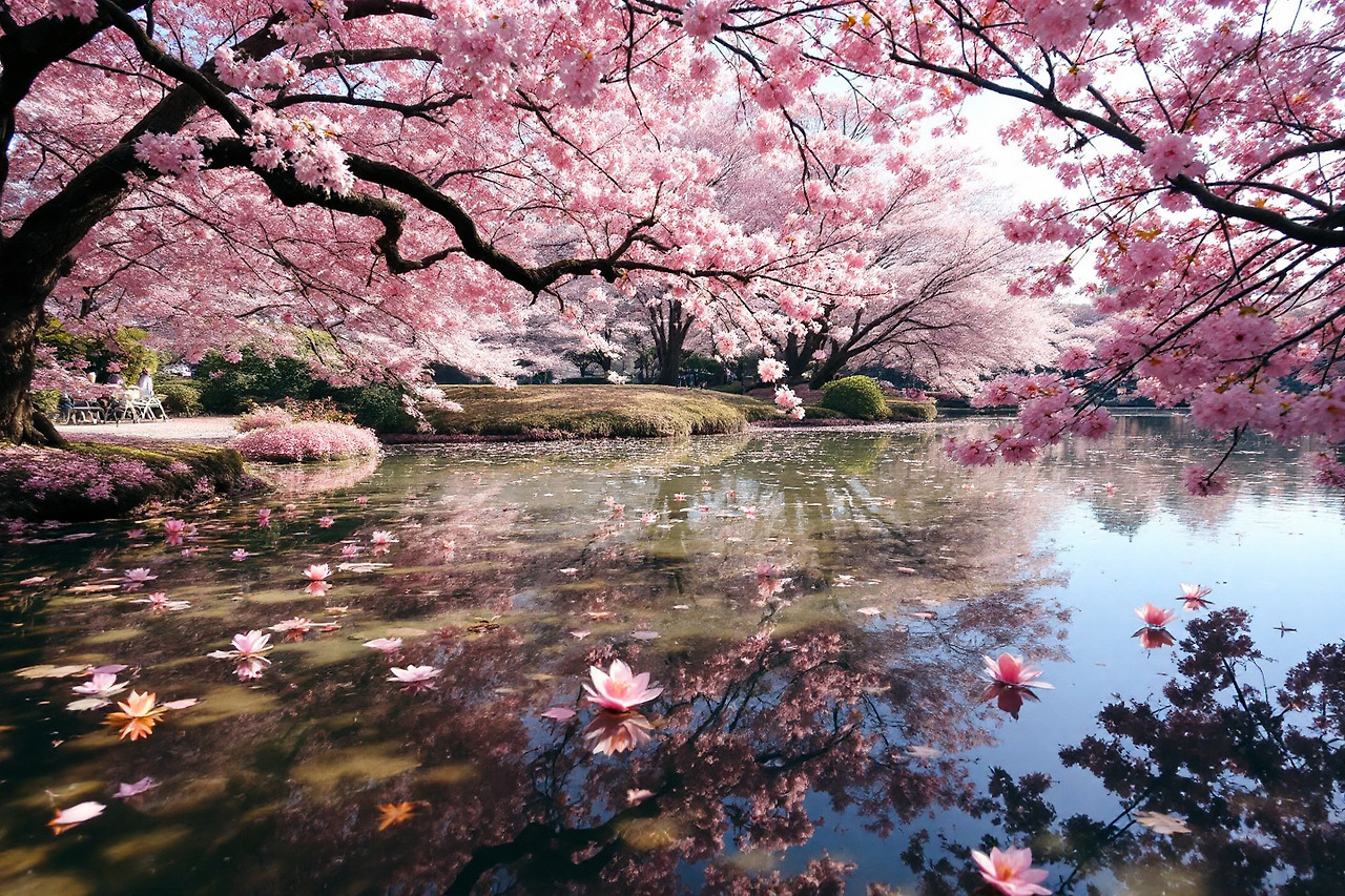 연못 전경